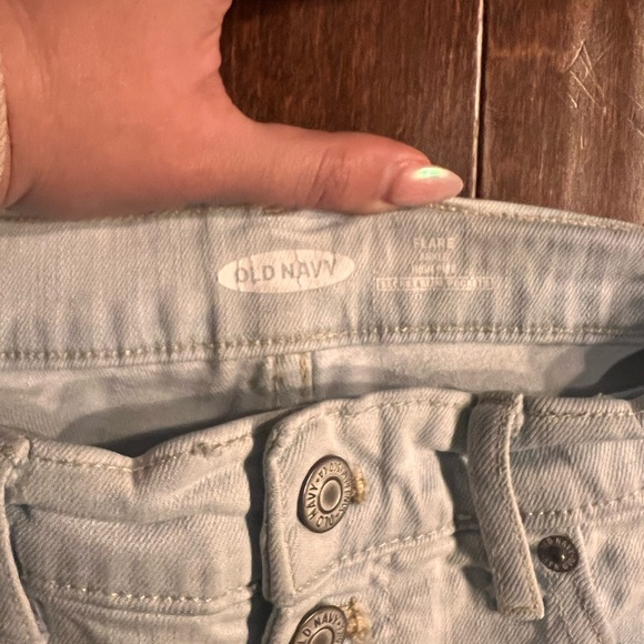 Old Navy Gray Flare Wide Leg Jeans - Picture 3 of 4